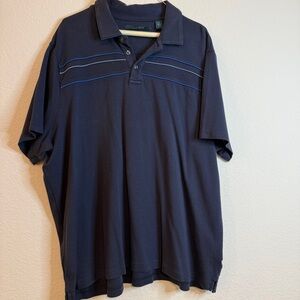 Perry Ellis Luxury Pima Cotton Polo XXL – Navy Blue 🖤💙Classic Comfort